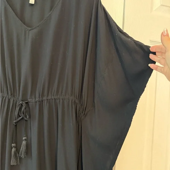 Cacique Black Tunic with Tassel Hem - Picture 3 of 5